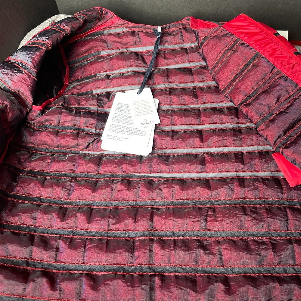 Moncler Women's Red Brioche Down Jacket - Picture 10 of 16